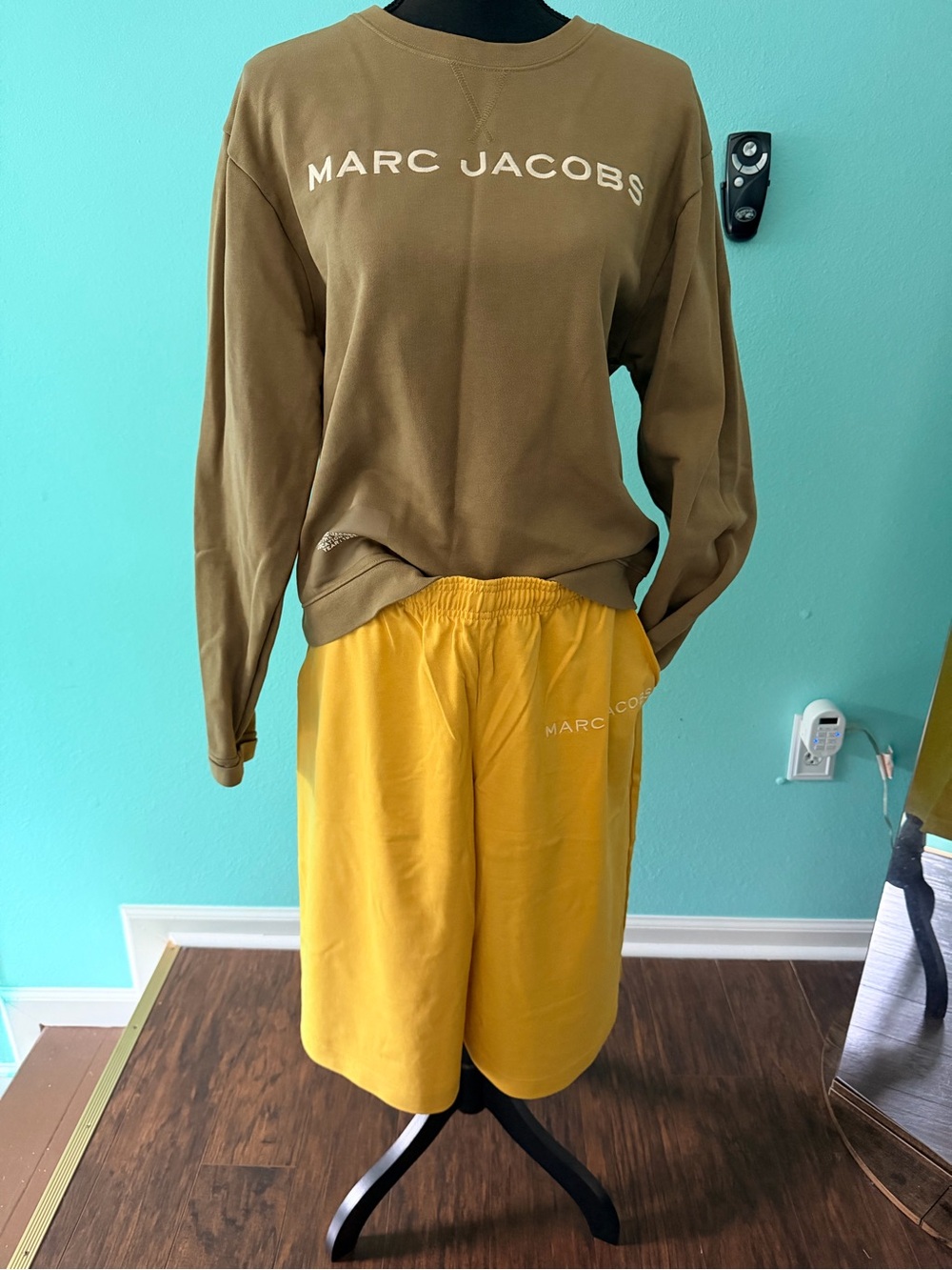 Marc Jacobs Yellow Elastic-Waist Athletic Shorts